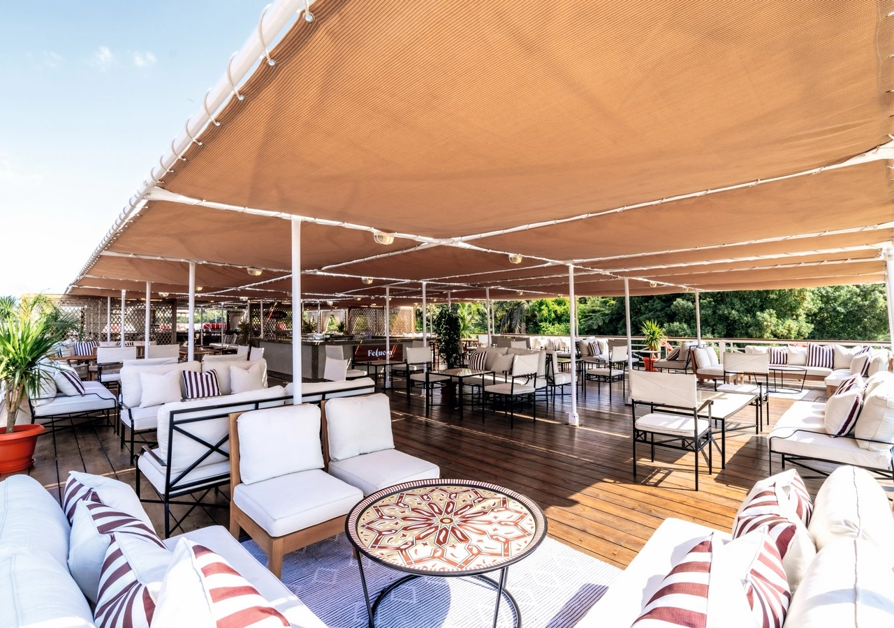 Sun deck of the JAZ Bahareya Nile Cruise Nile cruise